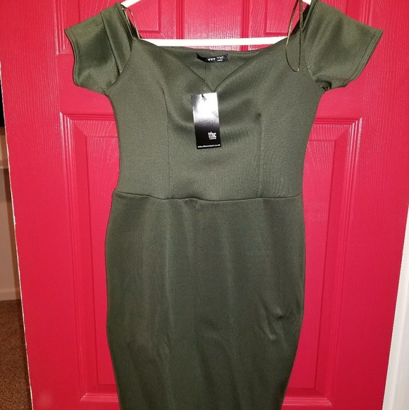 Olive green dress - Picture 1 of 3